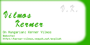 vilmos kerner business card